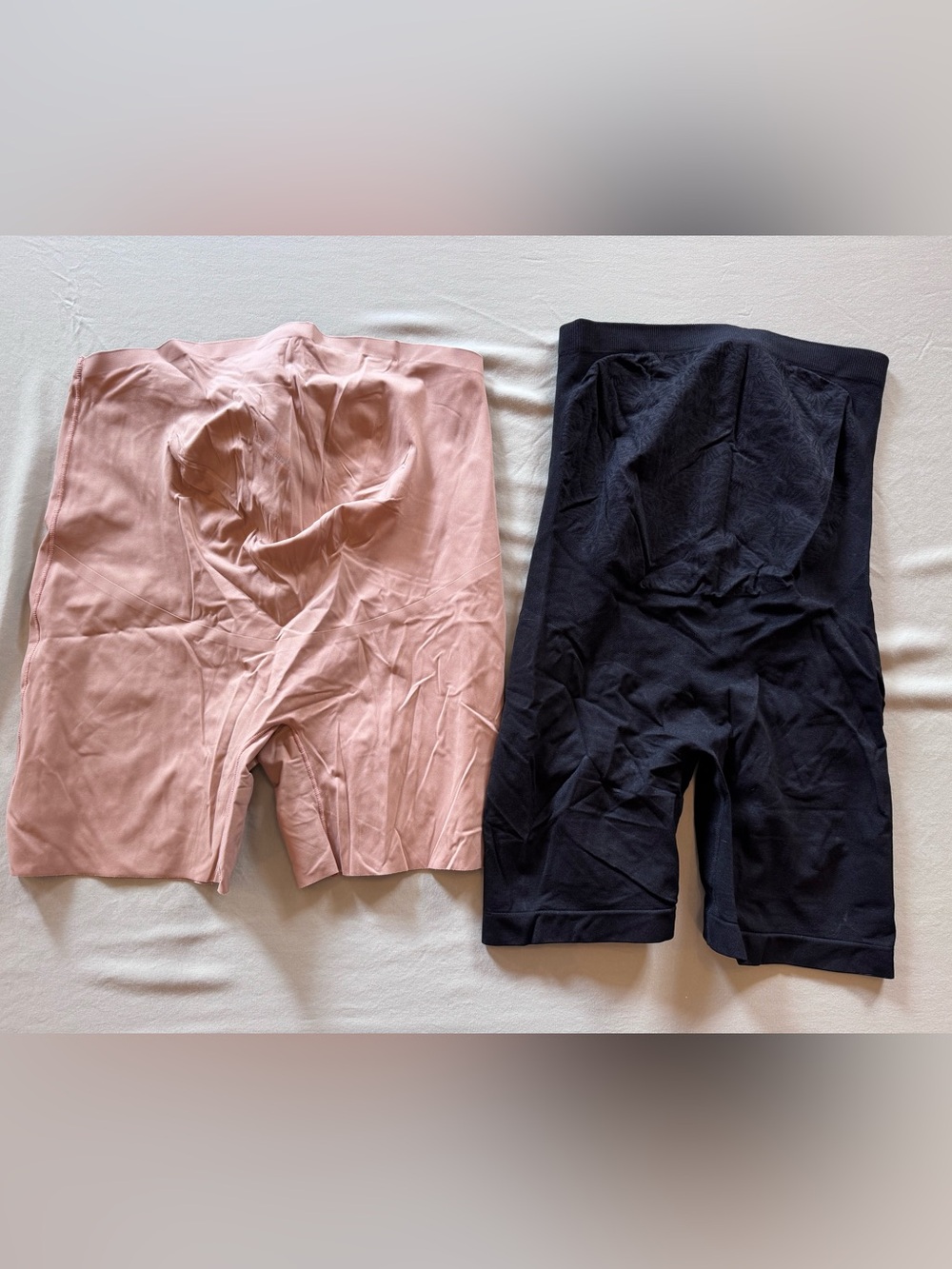 Seamless Maternity Shaping Shorts - Blush Pink & Black